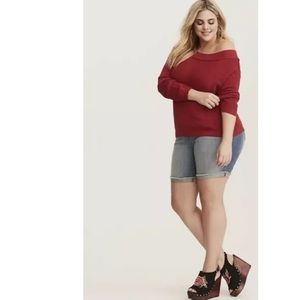Torrid Off The Shoulder Pullover Sweater Plus 5X